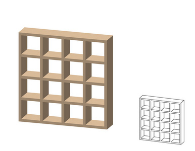 空书柜.在白色背景下被隔离.3d 矢量伊路斯特拉照片