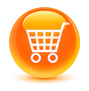淘宝橙色电商电子商务图标玻橙色圆形按钮照片