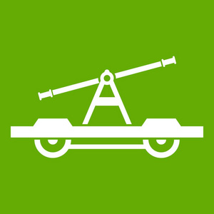 Draisine 或 handcar 图标绿色