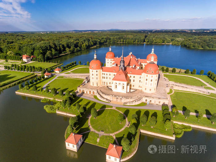 moritzburg城堡鸟瞰图德国