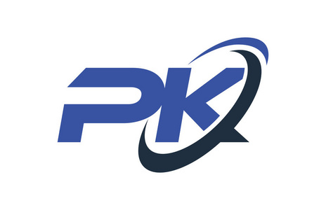 初始字母pk标志模板设计现代 minimalis 初始徽标 pkpk 斜体联合字母