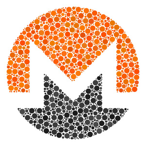 Monero 货币组成的填充圆圈