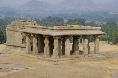 印度亨比古代城市建筑遗址