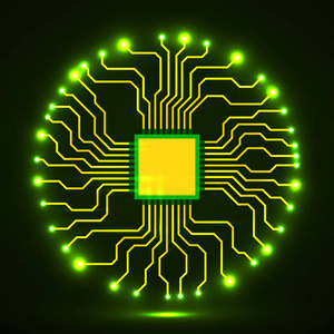 主板,硬件处理器矢量图标包装包装设计的芯片微芯片 web 图标处理器
