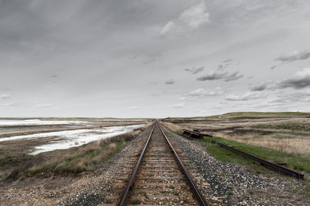 加拿大大草原铁路全景视图