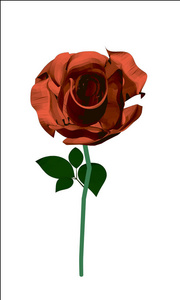 3d 多边形的红玫瑰