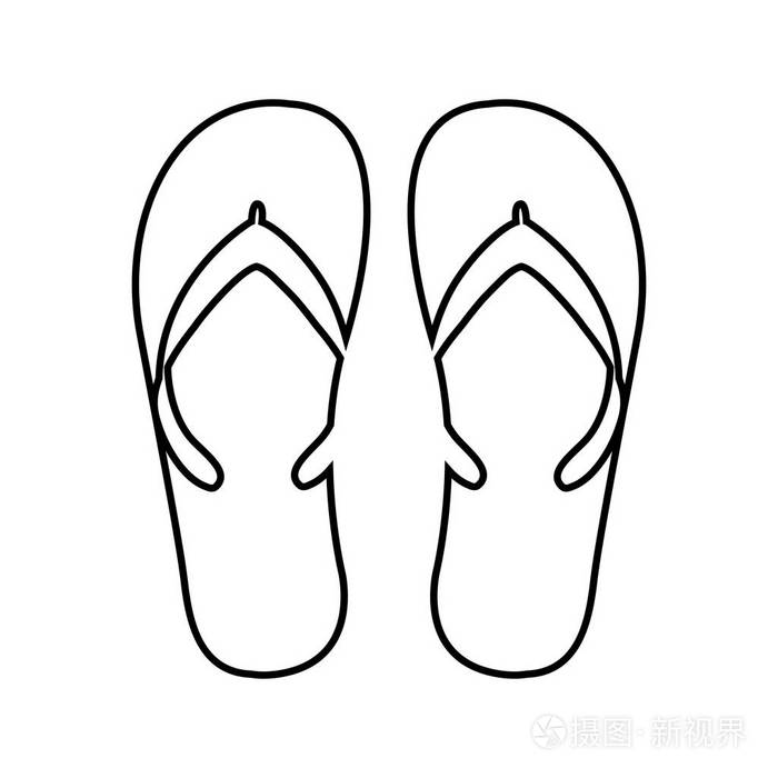 拖鞋孤立的图标