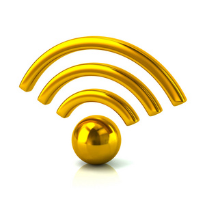 金色的 wifi 图标