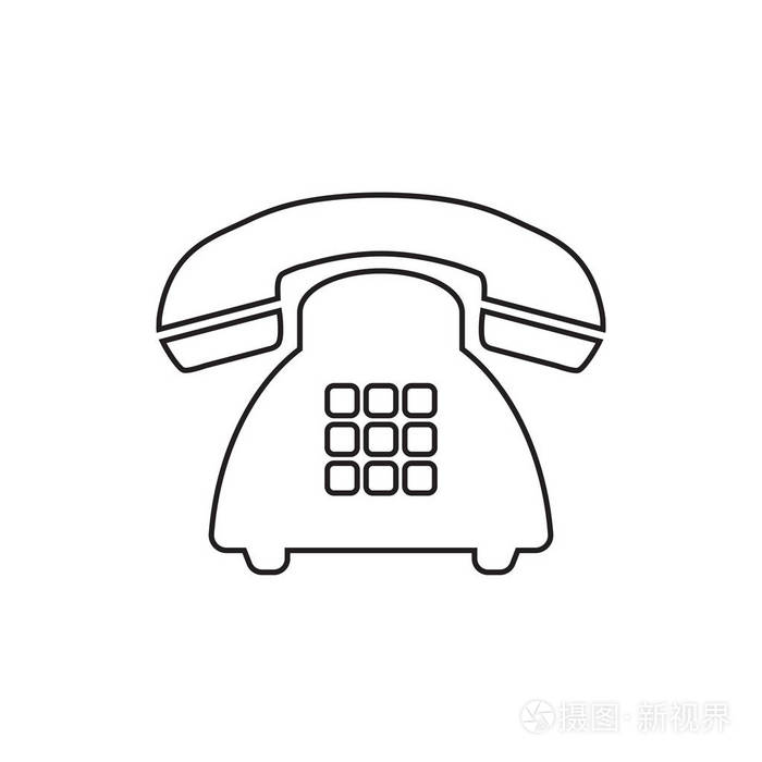 旧的老式电话符号图插画-正版商用图片0ncmol-摄图新视界