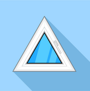 三角形的窗口图标，平面样式