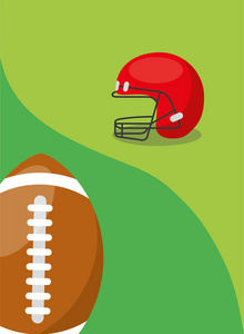 美式足球和防护头盔