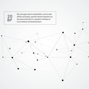 具有连接线和点的几何网络抽象背景