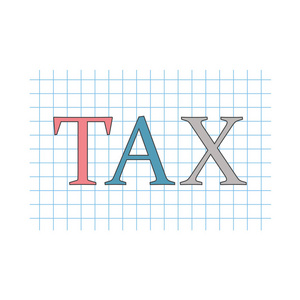 在方格纸上写的税矢量插图