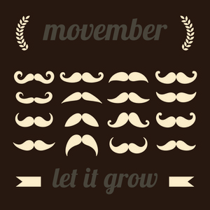 Movember矢量胡子的集合