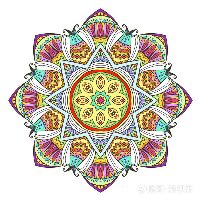 抽象的装饰背景.伊斯兰教, 阿拉伯语, 东方, 印度, 奥斯曼, 瑜伽图案