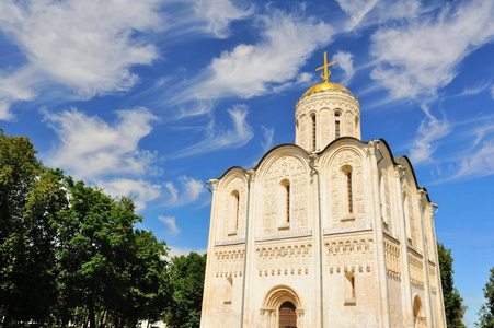 在俄罗斯弗拉基米尔德米特里大教堂 圣。联合国教科文组织世界遗产遗址