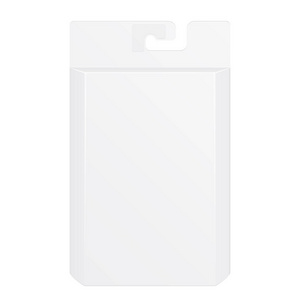 白色产品包装盒与窗口图孤立在白色背景上。模拟了模板准备好您的设计。产品包装矢量 Eps10