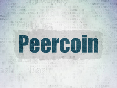 Blockchain 概念 Peercoin 数字数据纸背景