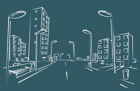 大城市剪影图片