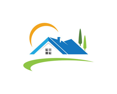 房地产和房屋建筑标志图标模板