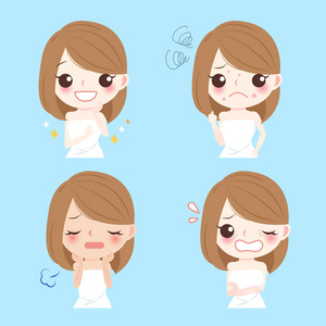 女人与面临的问题照片