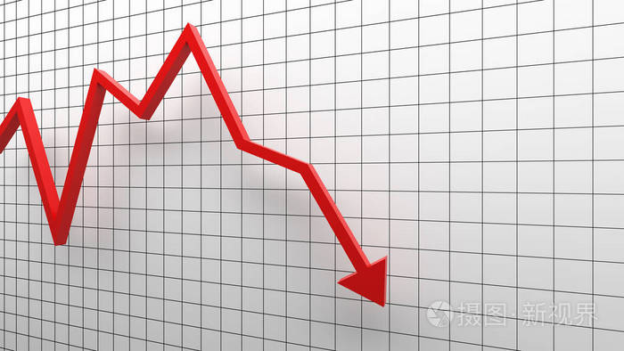 失败红色箭头向下的业务白色背景