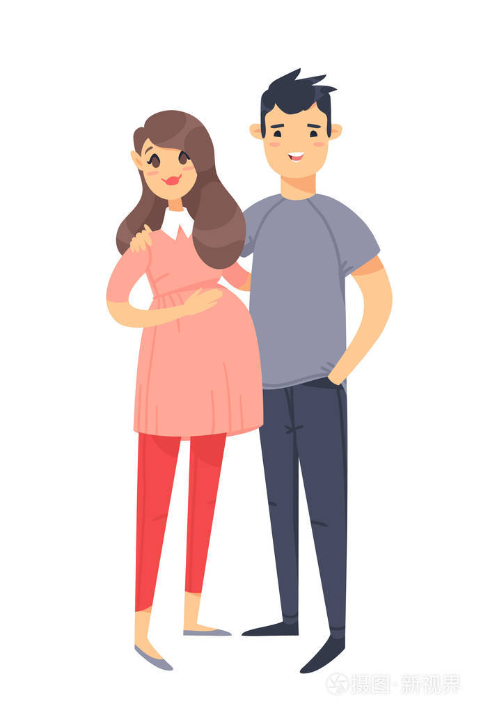 孤立在白色背景上的卡通人物