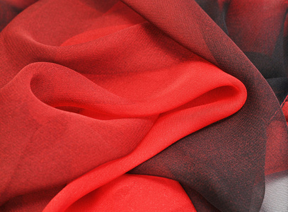 抽象的黑红色软雪纺
