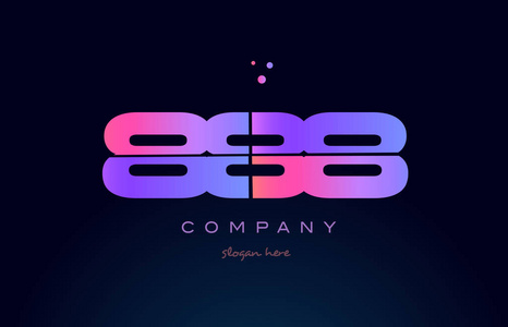 888 粉色洋红色紫色数字位数数字标识图标矢量照片