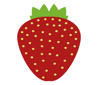 说明在白色背景上的草莓图标