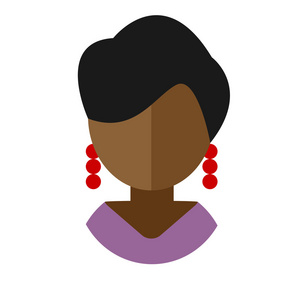 非裔美国女性平图标阿凡达 