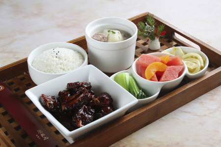 红烧排骨饭图片 红烧排骨饭素材 红烧排骨饭插画 摄图新视界