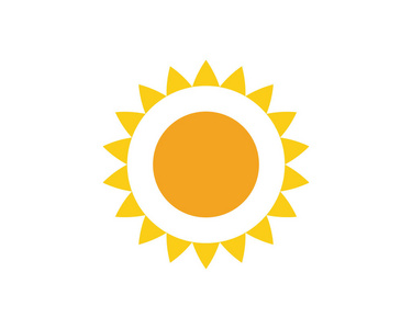 太阳矢量插画徽标模板设计