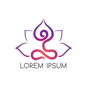 矢量图标美丽高详细佛手拿着莲花.印度,佛教,精神的图案.