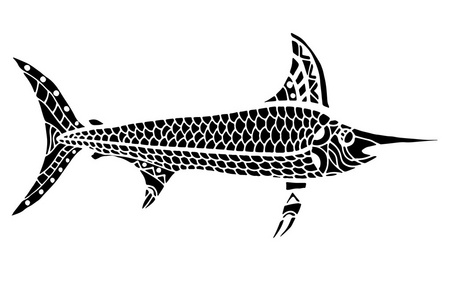 zentangle 程式化鱼照片