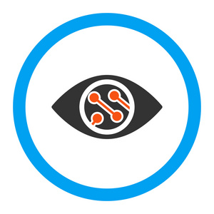 智能隐形眼镜智能隐形眼镜圆形的矢量图标照片