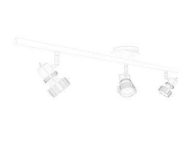 3d. 蓝图灯架的绘制在白色上隔离