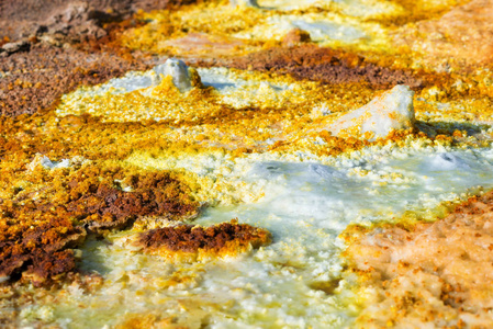 Dallol, 达纳吉尔凹地抑郁症, 埃塞俄比亚。地球上最热的地方