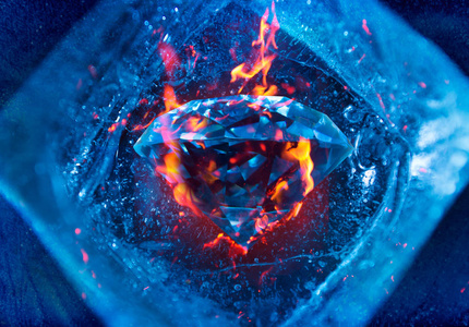 蓝色火焰钻石图片