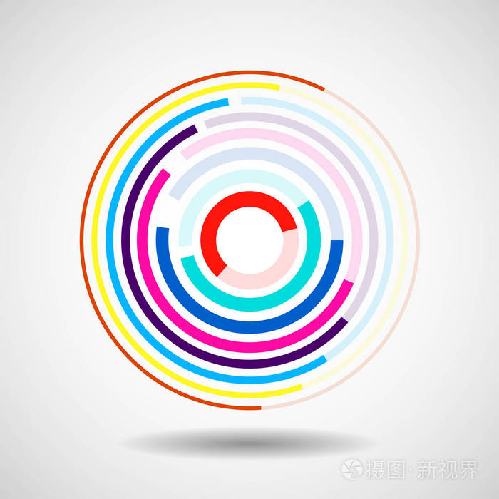 抽象的线条, 几何图案, 矢量圆