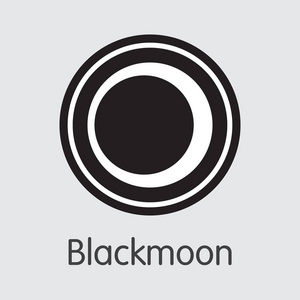 Blackmoon 加密币种。矢量 Bmc 象形文字