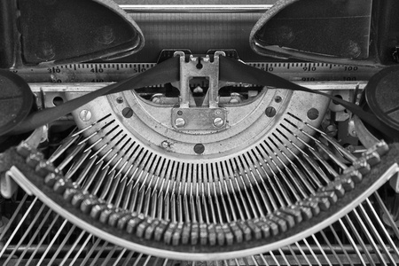 古董打字机显示传统 Typebars 古董打字机