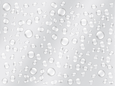 灰色滴在灰色的颜色表面上液滴的背景.透明的水下降集照片