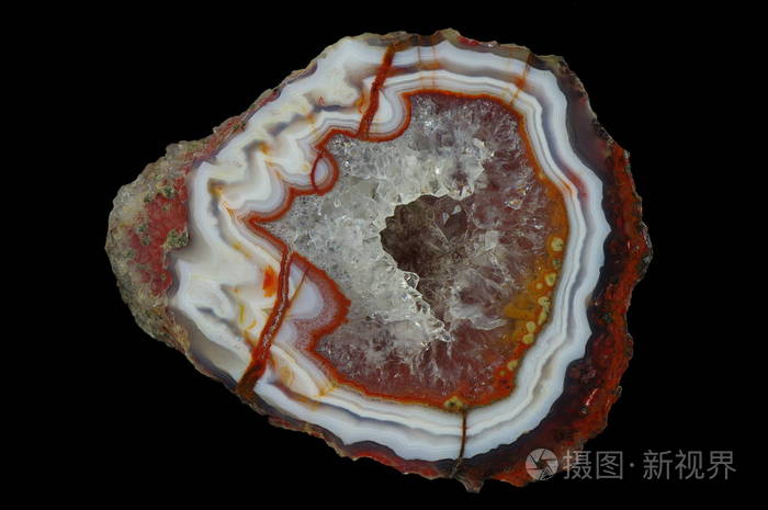 截面的玛瑙石