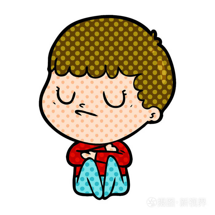 卡通坏小子的矢量插图