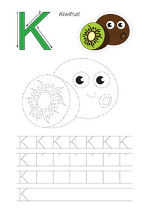 追踪游戏字母 K.猕猴桃