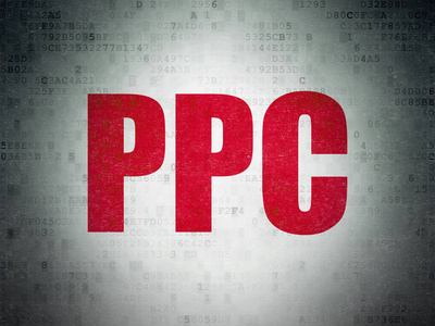 营销理念  Ppc 数字数据纸张背景上