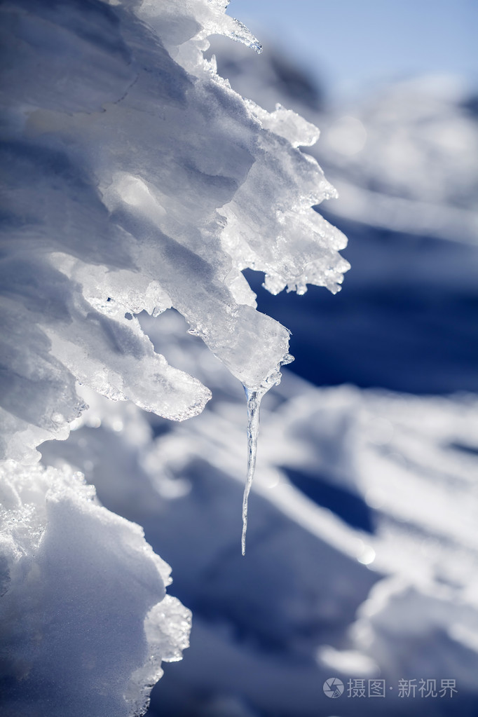 冰与雪的冬天背景