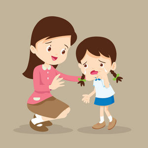 安慰哭泣的孩子图片-安慰哭泣的孩子素材-安慰哭泣的孩子插画-摄图新