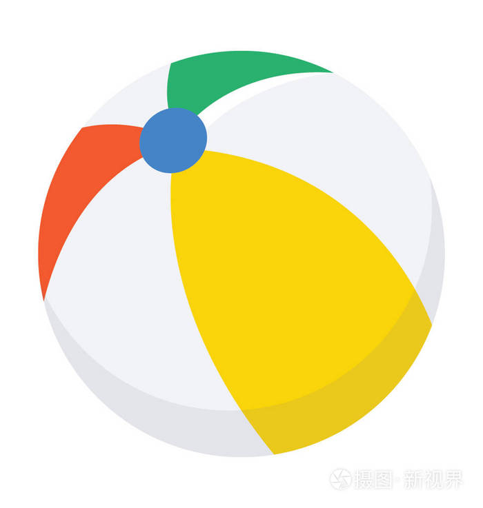 沙滩球矢量图标
